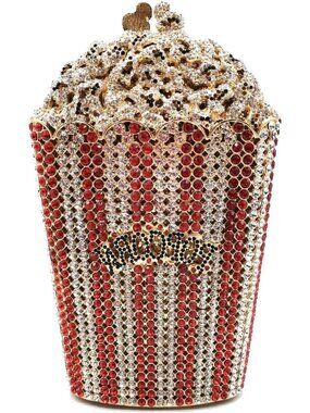 Sparkly Mini Popcorn Crystal Clutch Bag | Evening Handbag for Weddings & Parties